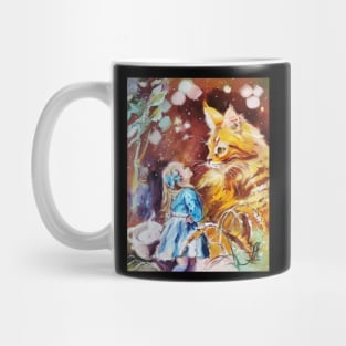 Alice in Wonderland and big Maine Coon Cat Mug